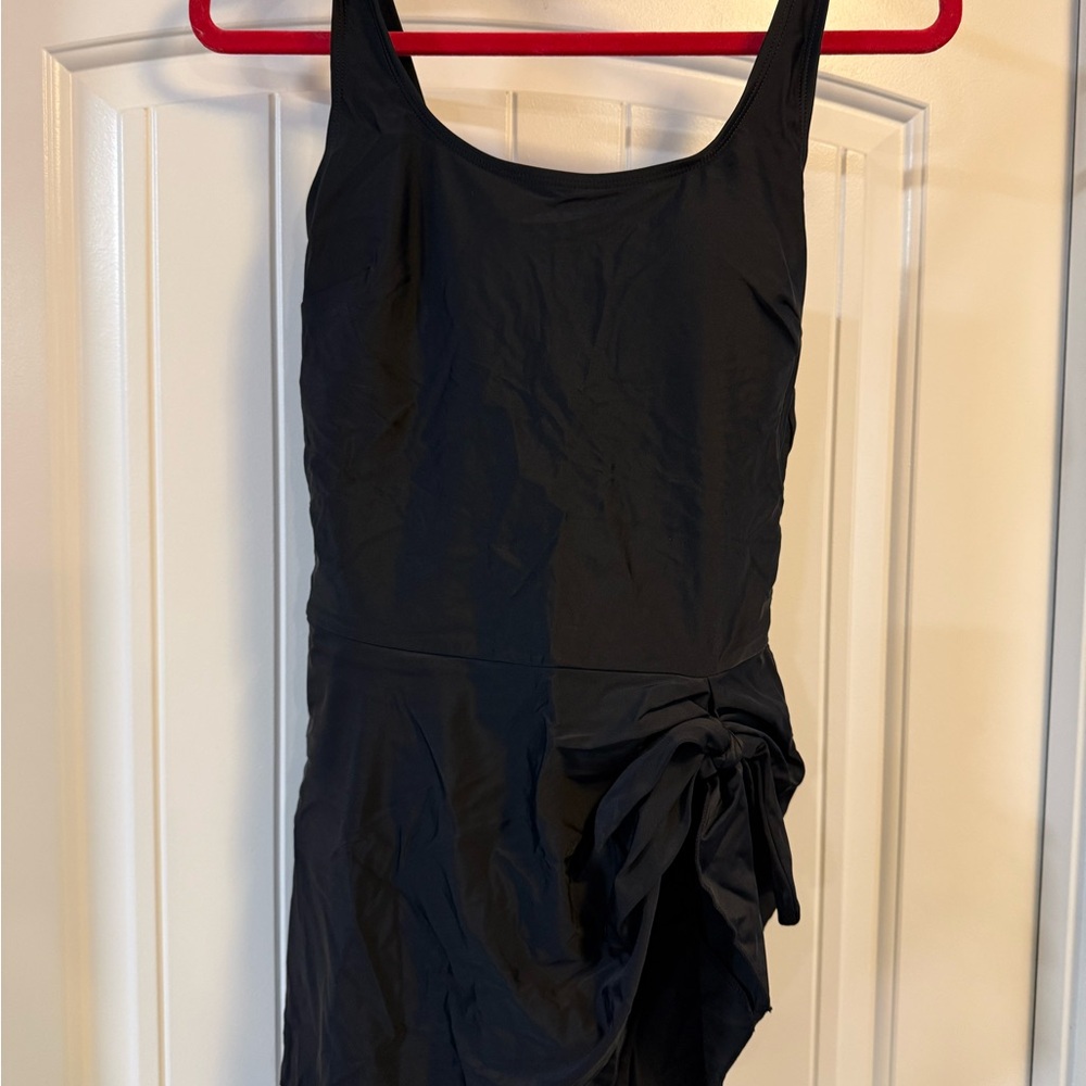 Elegant Black One-Piece Swim Dress